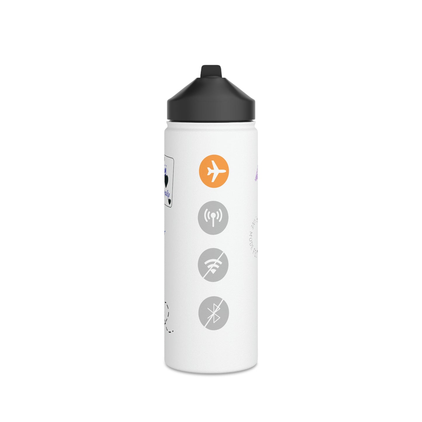 Airplane Mode- Stainless Steel Water Bottle, Standard Lid