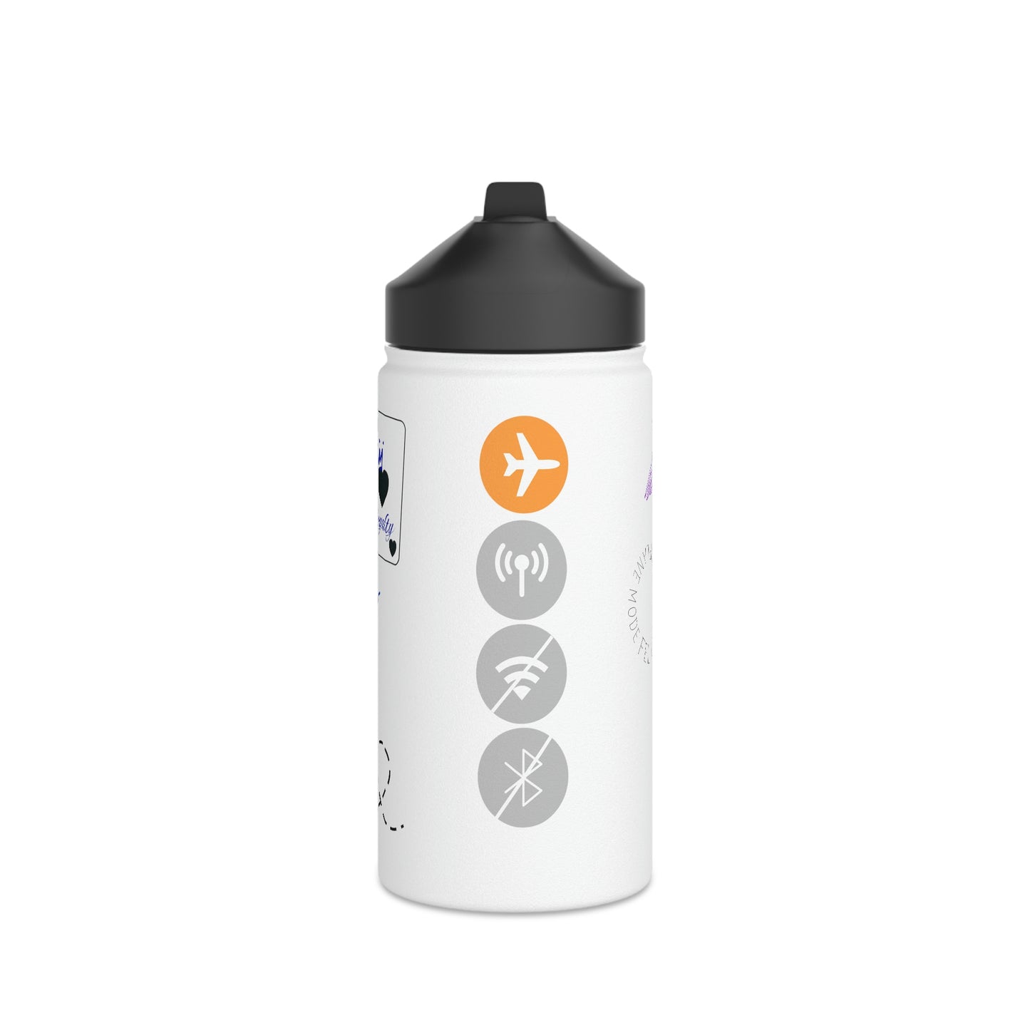 Airplane Mode- Stainless Steel Water Bottle, Standard Lid