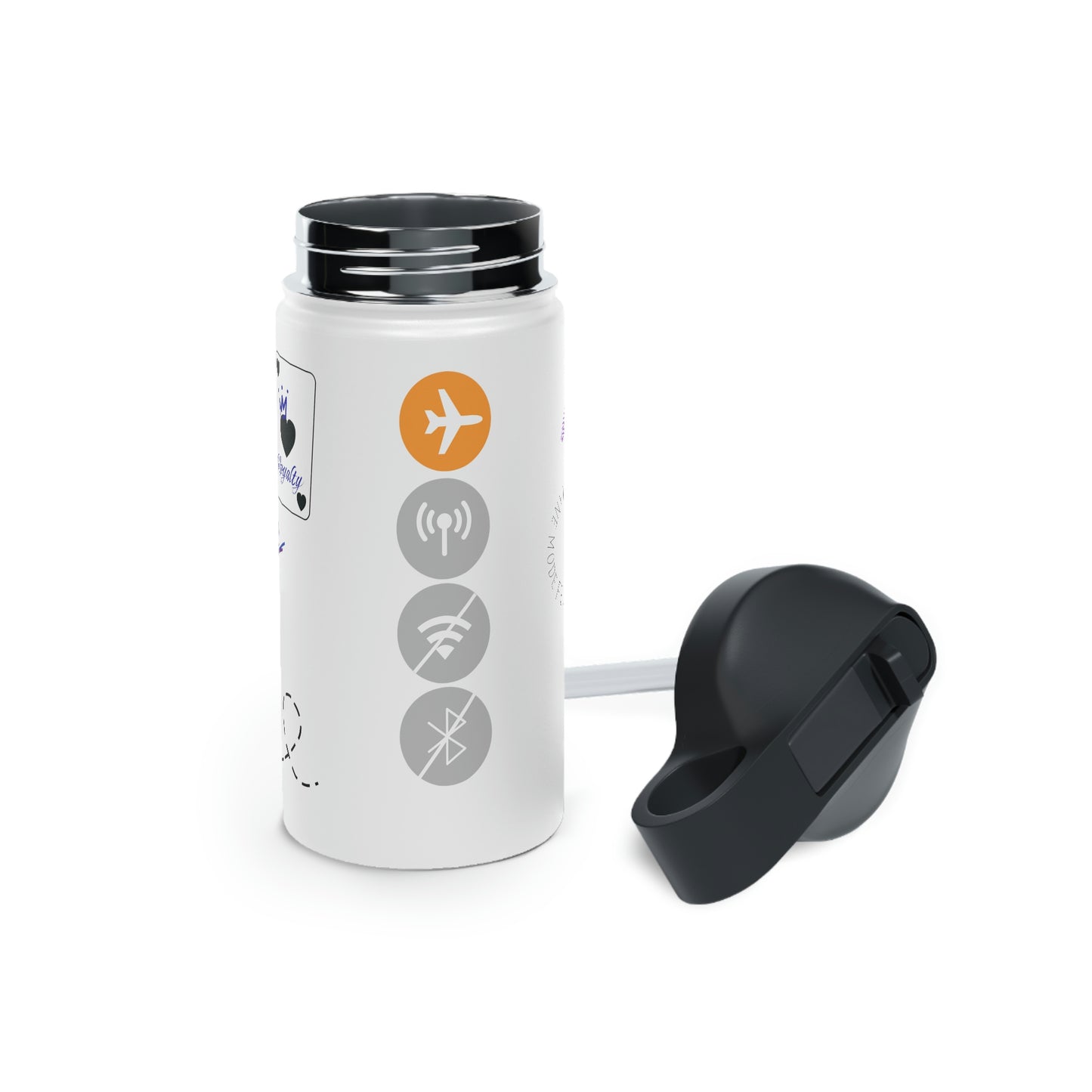 Airplane Mode- Stainless Steel Water Bottle, Standard Lid