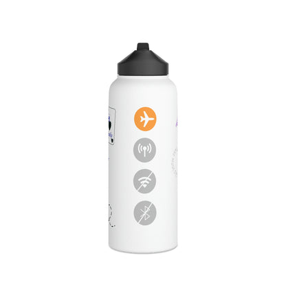 Airplane Mode- Stainless Steel Water Bottle, Standard Lid